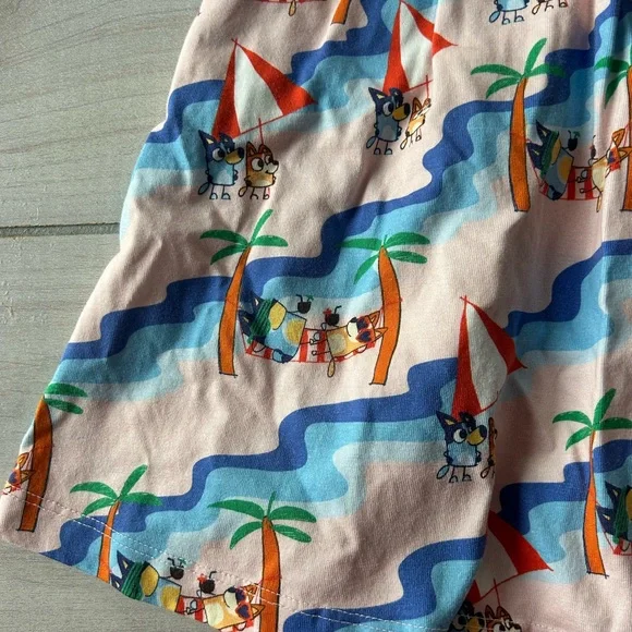 Hanna Andersson Multicolor Beach Print Bluey Tank Pocket Dress - Picture 4 of 5